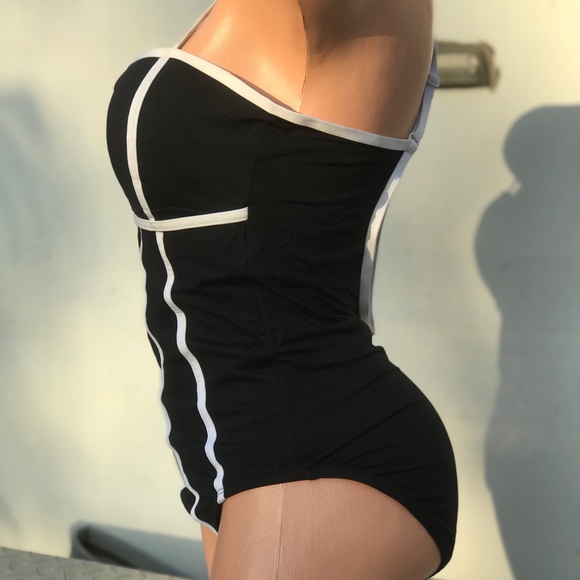 JAG one piece swimsuit black white sport swim - Picture 4 of 12